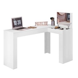 Escrivaninha De Canto Com Camarim Jade Branco - Ninho Decor - 2