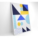 Ver imagem 2 de Quadro Geométrico Colorido 8 - 40x60 Cm - Vidro Impresso