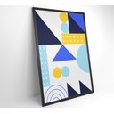 Ver imagem 3 de Quadro Geométrico Colorido 8 - 40x60 Cm - Vidro Impresso