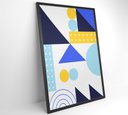 Ver imagem 3 de Quadro Geométrico Colorido 8 - 40x60 Cm - Vidro Impresso