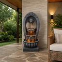 Ver imagem 3 de Fonte Cascata Decorativa Leão com LED 110x45x40 cm