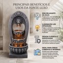 Ver imagem 4 de Fonte Cascata Decorativa Leão com LED 110x45x40 cm