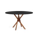 Ver imagem 1 de Mesa de Jantar Redonda 4 Lugares 90cm em Madeira June Preta - Straub Web