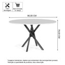 Ver imagem 2 de Mesa de Jantar Redonda 4 Lugares 90cm em Madeira June Preta - Straub Web