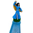 Ver imagem 2 de Incensário Régua Cigana em Resina 23 Cm - Selecione a Cor:azul Clara