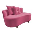 Ver imagem 4 de Namoradeira Sofá Feijão Suria 150cm Orgânica Suede Rosa