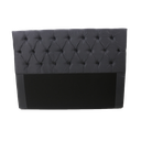 Ver imagem 2 de Cabeceira Casal Capitonê 140x117cm Cinza Escuro - Fixação no Box