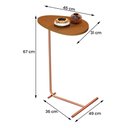 Ver imagem 3 de Mesa de Canto Orgânica Alamanda Nature/bronze - Jb Bechara