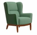 Ver imagem 3 de Poltrona Dekorien Milena Jacar Verde Courano com Puff Premium Decoração