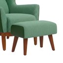 Ver imagem 5 de Poltrona Dekorien Milena Jacar Verde Courano com Puff Premium Decoração