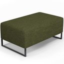 Ver imagem 2 de Puff Decorativo Sala de Estar Cléo 90cm Base de Ferro Preto W01 Linho Verde- Lyam Decor
