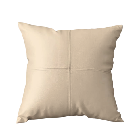 Almofada Couro Natural Legitimo:off-white