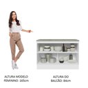 Ver imagem 7 de Balcão de Pia 120 cm 2 Portas Branco/Branco Veludo Lux Madesa