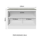 Ver imagem 4 de Balcão de Pia 120 cm 2 Portas Branco/Branco Veludo Lux Madesa