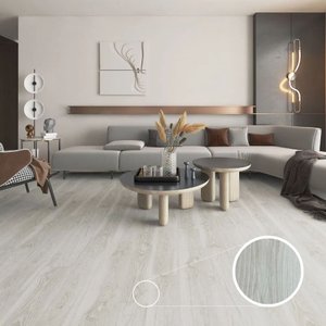 Piso Vinílico Rígido Clicado Amadeirado Off White 4mm - Caixa com 1,64 M²