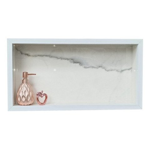 Nicho Porcelanato Banheiro Branco Calacata 60x32cm