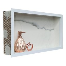 Nicho Porcelanato Banheiro Branco Calacata 60x32cm - 7