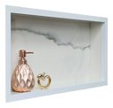 Ver imagem 5 de Nicho Porcelanato Banheiro Branco Calacata 60x32cm