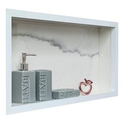 Nicho Porcelanato Banheiro Branco Calacata 60x32cm - 4