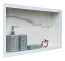 Ver imagem 4 de Nicho Porcelanato Banheiro Branco Calacata 60x32cm