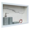 Ver imagem 4 de Nicho Porcelanato Banheiro Branco Calacata 60x32cm