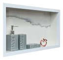 Ver imagem 6 de Nicho Porcelanato Banheiro Branco Calacata 60x32cm
