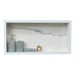 Nicho Porcelanato Banheiro Branco Calacata 60x32cm - 3