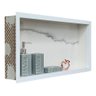 Nicho Porcelanato Banheiro Branco Calacata 60x32cm - 8