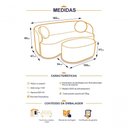 Ver imagem 6 de Sofá com Chaise Ilhéus 3 Lugares Fixo 180cm Marrom Bouclê