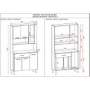 Ver imagem 4 de Armário de Cozinha 6 Portas 1 Gaveta Golden