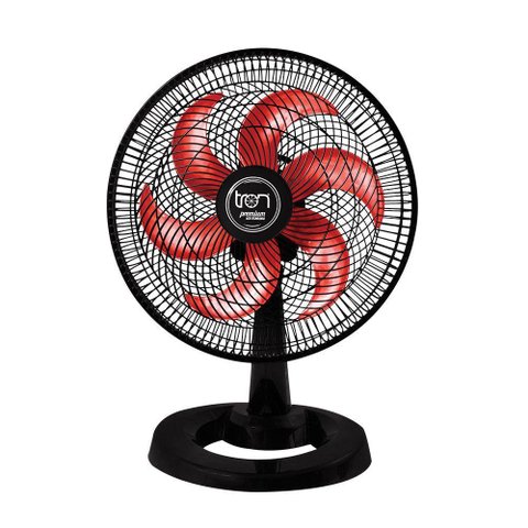 Ventilador de Mesa 127v Premium 50cm Preto/vermelho Tron