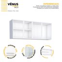 Ver imagem 2 de Armário Aéreo de Cozinha em Aço 140cm 4 Portas Vênus
