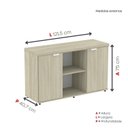Ver imagem 3 de Armário para Escritório 2 Portas com Chave 121,5cm PE40 Branco