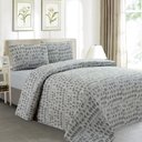 Ver imagem 1 de Jogo de Cama 300 Fios Estampado Queen 4 peças Half Moon