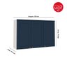 Armário de Cozinha Genialflex Iluminata 3 Portas Branco Azul - 3
