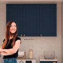 Ver imagem 4 de Armário de Cozinha Genialflex Iluminata 3 Portas Branco Azul