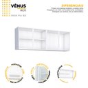 Ver imagem 2 de Armário Aéreo de Cozinha em Aço 160cm 4 Portas Vênus