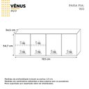 Ver imagem 4 de Armário Aéreo de Cozinha em Aço 160cm 4 Portas Vênus