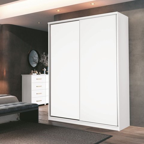 Guarda Roupa Modulado 2 Portas 3 Gavetas 100% MDF Decor Branco