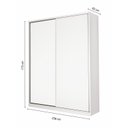 Ver imagem 4 de Guarda Roupa Modulado 2 Portas 3 Gavetas 100% MDF Decor Branco