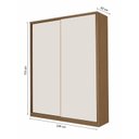 Ver imagem 4 de Guarda Roupa Modulado 2 Portas 3 Gavetas 100% MDF Decor Marrom/Off White/Freijó