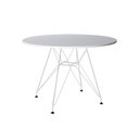 Ver imagem 5 de Mesa de Jantar Redonda Branca 90cm com 4 Poltronas Brancas Ferro Branco Cor: Branco