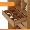 Ver imagem 6 de Guarda Roupas Casal 2 Portas de Correr com Espelho 100% Mdf 6 Gavetas Firenze