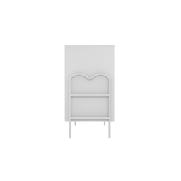 Cômoda Retrô Marrom Nature com 3 Gavetas Oasis:branco - 5