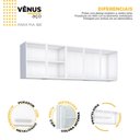 Ver imagem 2 de Armário Aéreo de Cozinha em Aço 180cm 5 Portas Vênus 