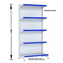 Ver imagem 2 de Gondola Parede 170 Fit Ate 5 Metros Branco 25 Bandeja Pe Azul