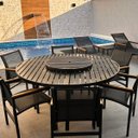 Ver imagem 2 de Kit Mesa Ripada Giratória 1,40m + 6 Poltronas + 2 Espreguiçadeiras + Mesa Lateral