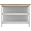 Ver imagem 2 de Bancada Ilha Cozinha 2 Prateleiras 120x80 Cm Cd1019 Branco Dtall