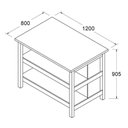 Ver imagem 7 de Bancada Ilha Cozinha 2 Prateleiras 120x80 Cm Cd1019 Branco Dtall