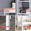 Ver imagem 5 de Bancada Ilha Cozinha 2 Prateleiras 120x80 Cm Cd1019 Branco Dtall